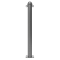 Ornamental bollard | Series 477B | � 76 mm | stationary, to be fixed by plugswith base plate 100 x 150 mm | without lock | with 2 eyelets